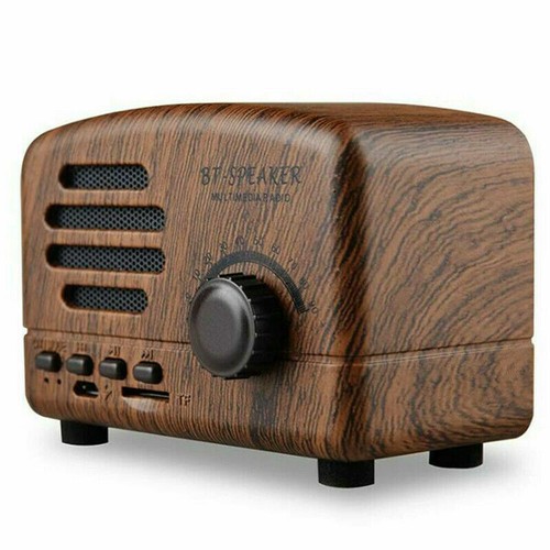Vintage Radio FM AM SW Portable bluetooth Speaker & TF Card Slot USB Charger new - Picture 3 of 11