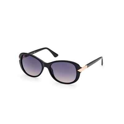 Guess GU7821 01B Shiny Black Plastic Oval Style Sunglasses Frame 56-17-135