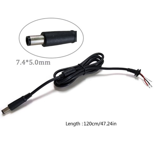 7.4x5.0mm for DC Tip Plug Round Connector Laptop Power Cable for Dell Notebook - Photo 8/8