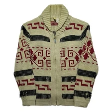 Vintage 1970s Pendleton Sweater Size Small Wool Cardigan Lebowski Cowichan 70s