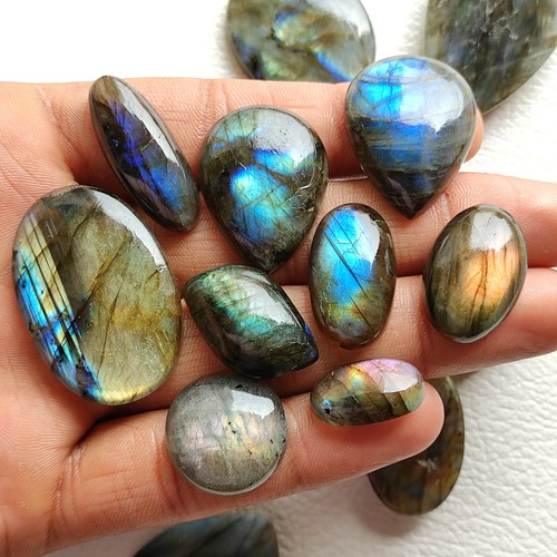 Venta al por mayor piedra de labradorita cabujón forma de mezcla de labradorita natural llamativa V116 - Imagen 6 de 6