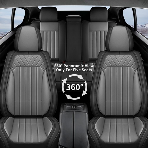 Car Front Rear 5 Seat Cover Faux Leather Seat Pad For Nissan Rogue 2014-2025 - Picture 5 of 7