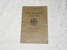 Reisepass Deutsches Reich mit vielen Stempel , Marke Baden 5 Mark Gold!! E