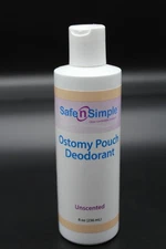 8oz Safe n Simple SNS40208 Ostomy Pouch Deodorant ODOR Eliminator Clear