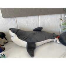 Wild Republic Great White Shark Plush Toy Stuffed Animal Gray White