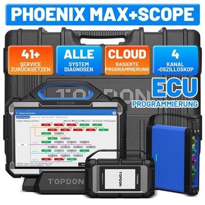 TOPDON Phoenix Max +Scope OBD2 KFZ Diagnosegerät Online Programmierung Topologie