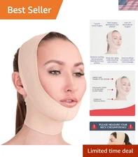 Chin Strap Post Surgical Compression Bandage for Women Face Slimmer Jowl Tigh...