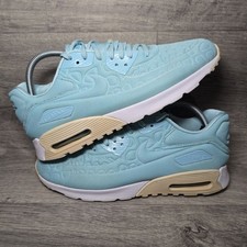 Nike Air Max 90 scarpe da ginnastica in peluche blu bambino taglia UK 8 844886-400