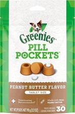 Greenies 4 Pack Of Peanut Butter Flavor Pill Pockets for Dogs, Approximately 30