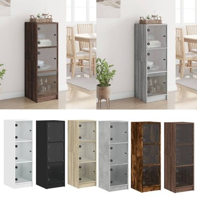Highboard mit Glastüren Sideboard Beistellschrank Kommode Schrank vidaXL
