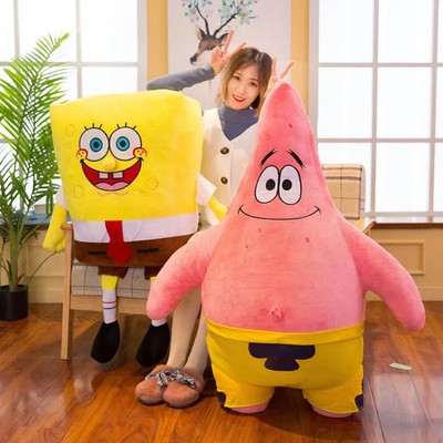 2er-Set 35 cm SpongeBob Patrick Plüschkissen Weich Kuscheltier Anime Geschenk