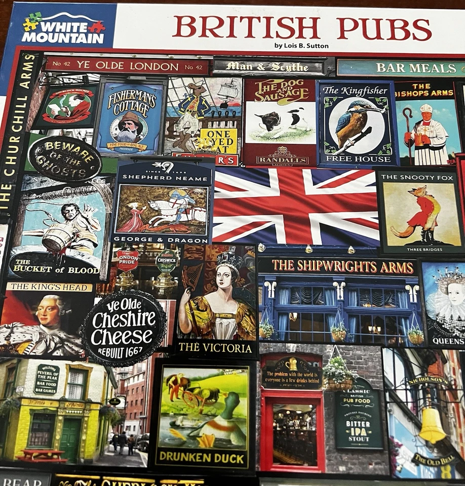 White Mountain jigsaw puzzle British pubs 1000 large size pieces complete - Image 2 of 4