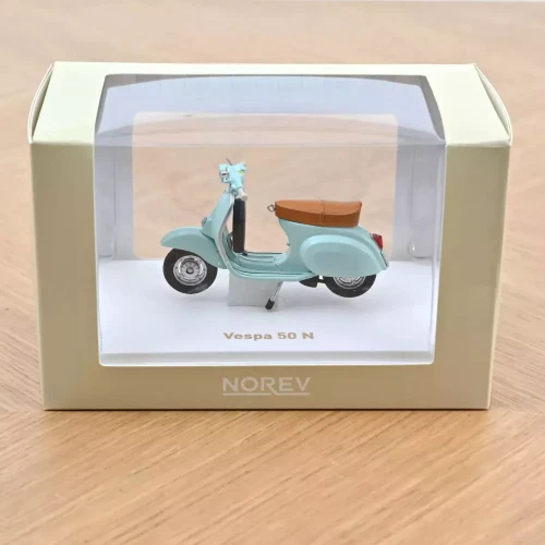 VESPA 50 N 1969 ACQUA MARINA BLUE 1:18 Norev Moto Modellino Nuovo - Immagine 3 di 3