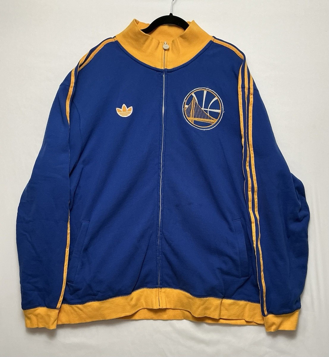 Golden State Warriors Jacket Mens 4XL Adidas Authentic Track Soft