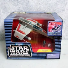 1996 Micro Machines Star Wars Action Fleet E-Wing Starfighter w/ Rebel Pilot R7