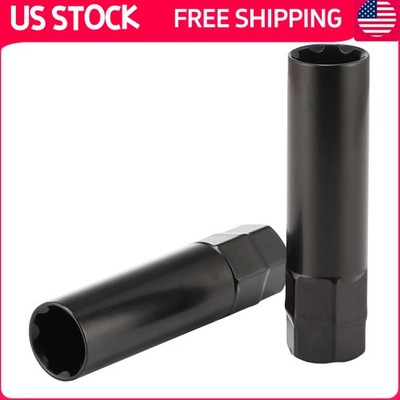 2pcs Black Socket Key Tool for 7 spline Lug Nuts | 19mm, 3/4'', 21mm, 13/16'' Hex