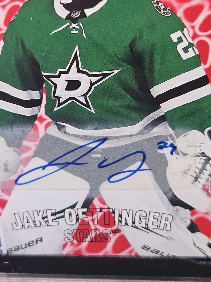 20-21 Skybox Jake Oettinger Premium Prospect Rookie Auto 🚨🚨🚨 KSA 10 Gem Mint  - Image 2 of 3