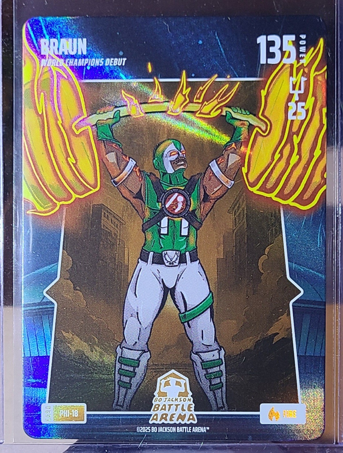 2025 Bo Jackson Battle Arena World Champions Foil Braun - Zack Baun -Fire PH-18