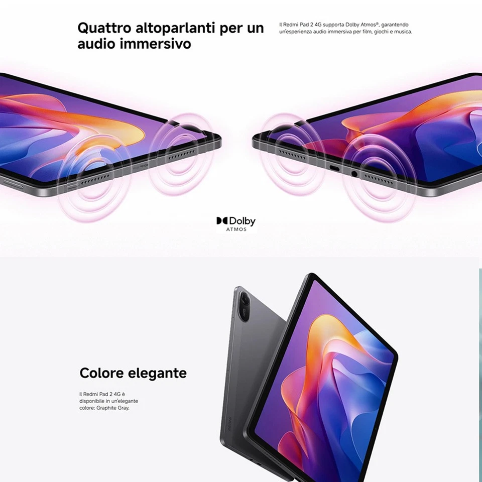 Xiaomi Redmi Pad 2 Tablet 8+256GB 9000mAh MTK Helio G100-Ultra Wifi - Immagine 2 di 4