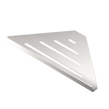 Gatco 1464 Elegant Corner Shelf Brushed Finish 13-Inch