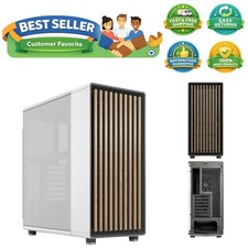 North Chalk White - Genuine Oak Wood Front - Mesh Side Panels - Two 140mm Asp...