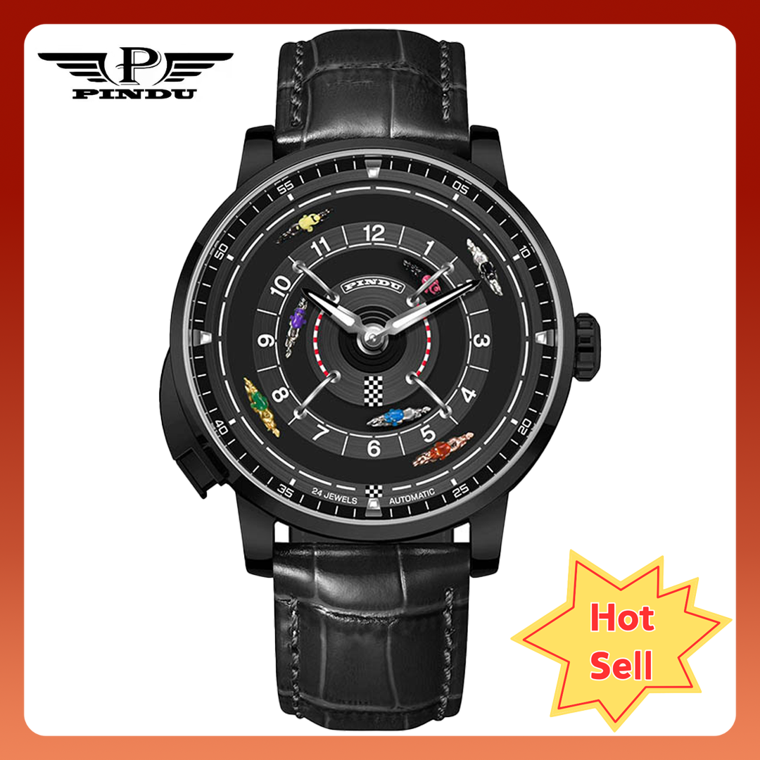 PINDU Men's Mechanical Horse Racing Watch Water Resistant Scratch Resistan Daily