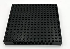 Lego New Black Technic Brick Building Block Baseplate 16 x 16 x 1 1/3 with Holes