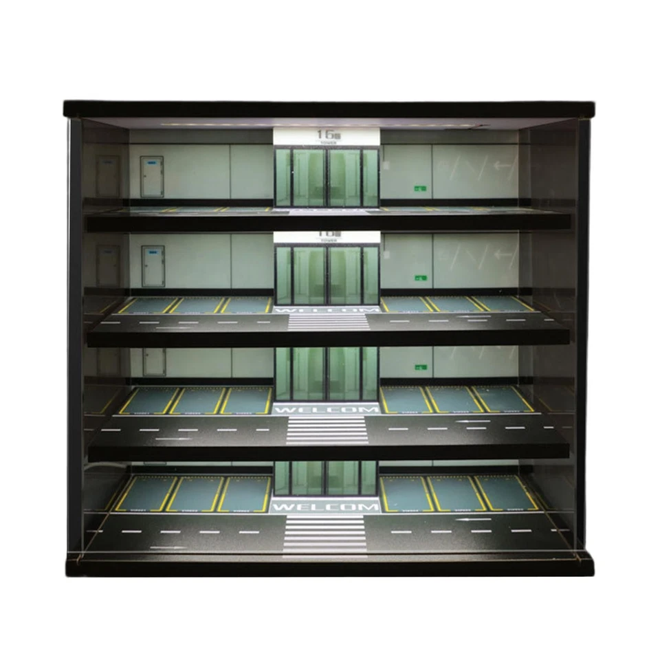 Vetrina espositiva per scene di parcheggio in scala 1/64 con supporto - Immagine 2 di 4