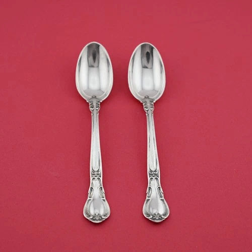 2 Sterling Silver Gorham Chantilly Demitasse Spoons ~no mono