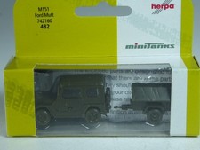 (XW-1) Herpa Minitanks 742160 Ford Mutt con rimorchio in confezione originale