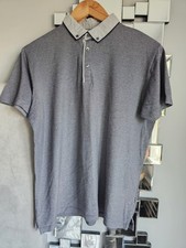Polo Shirt Easy Size Medium Cotton Blend Shortsleeve Grey