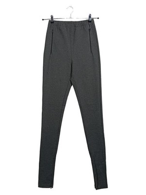 WARDROBE.NYC Jogginghose Damen Gr. S Grau Viskose Reißverschluss