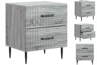 Nachttisch Nachtschrank Nachtkommode Graues Sonoma 43X34,5X47,5 Cm Holzwerkstoff