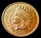 1907 INDIAN HEAD CENT UNCIRCULATED! 4 DIAMONDS! A beautiful coin!