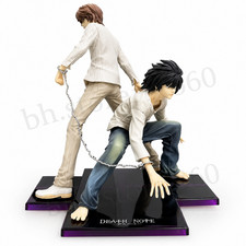22cm Death Note Light Yagami  L Figure PVC Anime Statue Model w/ Box Gift