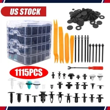 1115PCS Car Retainer Clips Auto Fasteners Push Trim Clips Pin Rivet Bumper Kit