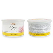 GiGi Creme Wax 14 oz Sensitive Skin Hair Removal Wax for Face Body Bikini Salon
