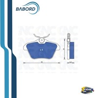 GNC P0893 Satz BremsbeläGe Hinten FüR Alfa Romeo 156 166 Lancia Kappa 94-