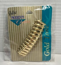 Vintage NOS PHILIPS Barrette Hair Clip Gold Tone Ornate Metal 3.5 39009