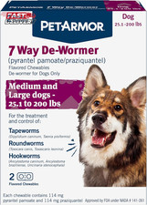 Petarmor 7 Way De-Wormer for Dogs, Oral Treatment for Tapeworm, Roundworm  Hook