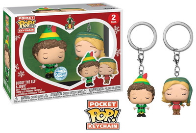 Funko-Pocket Pop! Keychain*Schlüsselanhänger*BUDDY DER WEIHNACHTSELF & JOVIE*NEU