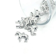 Silver Standing Horse Charms, 14x18mm - US Seller
