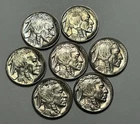 1937 BU AND 1937 S BU BUFFALO NICKEL LOT / 7 COINS / 3 1937, 4 1937 S