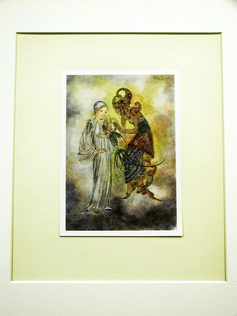 Sulamith Wulfing ASIAN FAIRY & CHILD 1932 Children Art Print