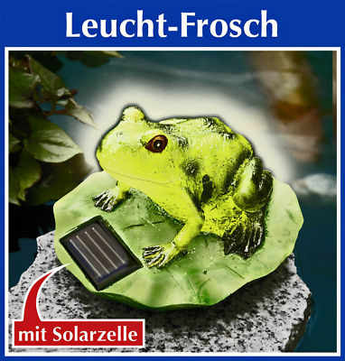 Wenko SOLAR Leucht FROSCH Gartendeko Solarfrosch Gartenteich, Teich, Teichdeko
