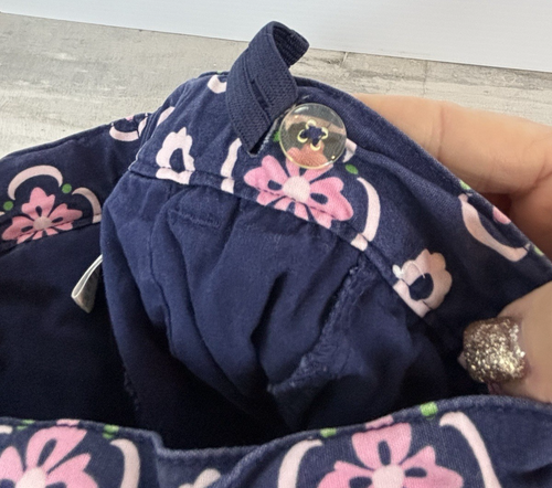 Gymboree Girls Set of 2 Skorts Floral Navy Blue and Brown Patchwork Size 5 - Picture 10 of 15