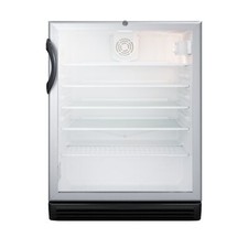 Summit SCR600BGLADA 24" Counter Height Glass Door Refrigerator, ADA Compliant...