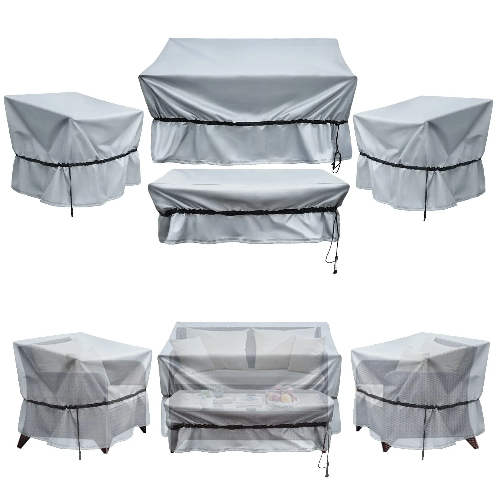 Octbird Outdoor Furniture Covers Waterproof, 4-Piece Patio Furniture Covers O...