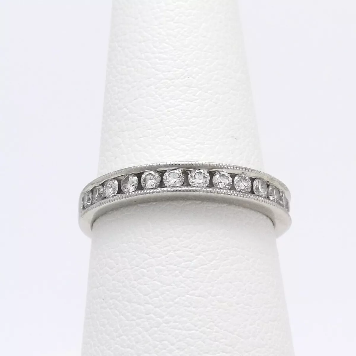 Milgrain channel set wedding best sale band