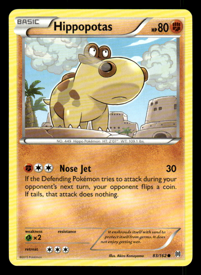 Hippopotas 83/162 Common | BREAKthrough | Pokemon Card